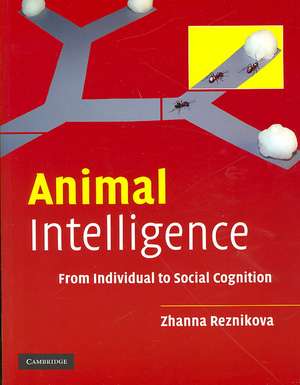 Animal Intelligence: From Individual to Social Cognition de Zhanna Reznikova