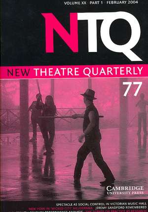 New Theatre Quarterly 77: Volume 20, Part 1 de Simon Trussler