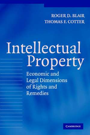 Intellectual Property: Economic and Legal Dimensions of Rights and Remedies de Roger D. Blair