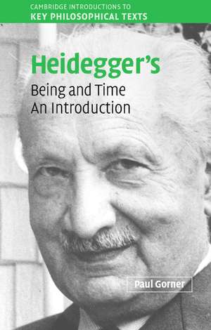 Heidegger Being and Time de Paul Gorner