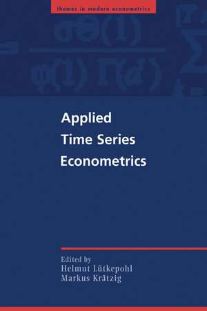 Applied Time Series Econometrics de Helmut Lütkepohl