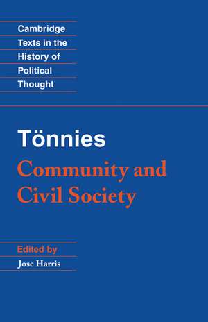 Tönnies: Community and Civil Society de Ferdinand Tönnies