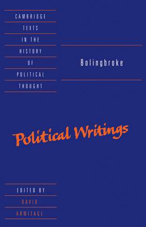 Bolingbroke: Political Writings de Henry Bolingbroke