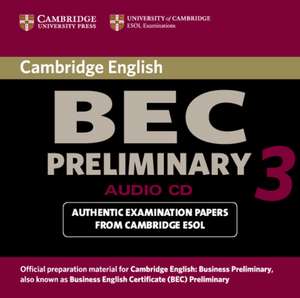 Cambridge BEC Preliminary 3 Audio CD de Cambridge ESOL