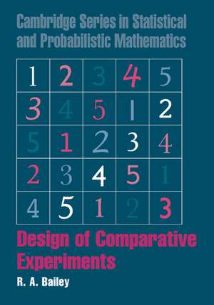 Design of Comparative Experiments de R. A. Bailey