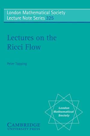 Lectures on the Ricci Flow de Peter Topping