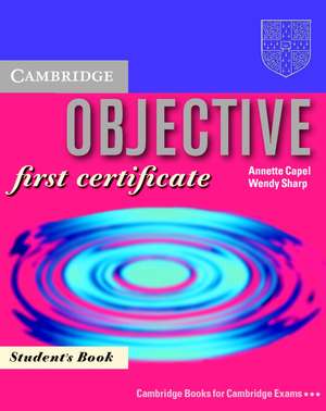 Objective First Certificate Student's Book and 100 Tips Writing Booklet Pack Italian edition de Annette Capel