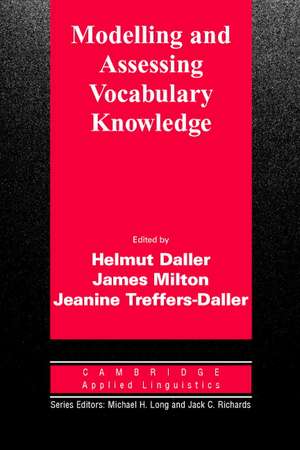 Modelling and Assessing Vocabulary Knowledge de Helmut Daller