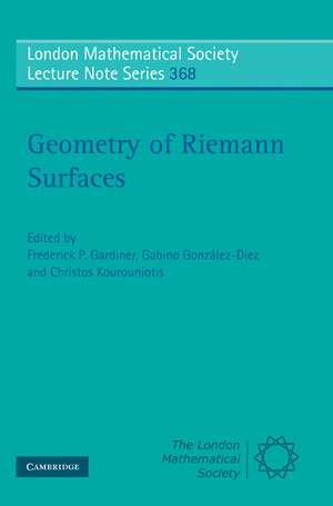 Geometry of Riemann Surfaces de Frederick P. Gardiner