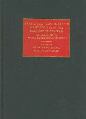 Arabic and Judaeo-Arabic Manuscripts in the Cambridge Genizah Collections: Taylor-Schechter New Series de Avihai Shivtiel