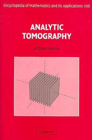 Analytic Tomography de Andrew Markoe