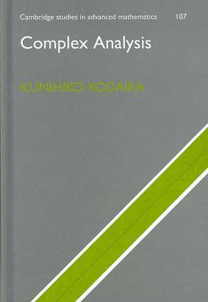 Complex Analysis de Kunihiko Kodaira