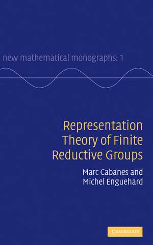 Representation Theory of Finite Reductive Groups de Marc Cabanes