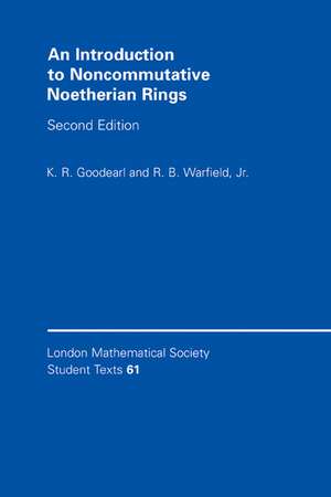 An Introduction to Noncommutative Noetherian Rings de K. R. Goodearl