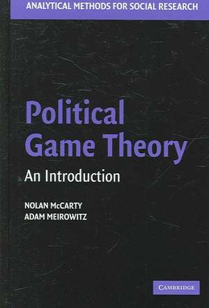 Political Game Theory: An Introduction de Nolan McCarty