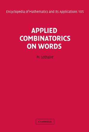 Applied Combinatorics on Words de M. Lothaire