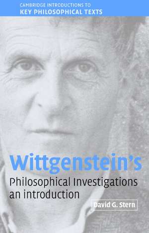 Wittgenstein's Philosophical Investigations: An Introduction de David G. Stern