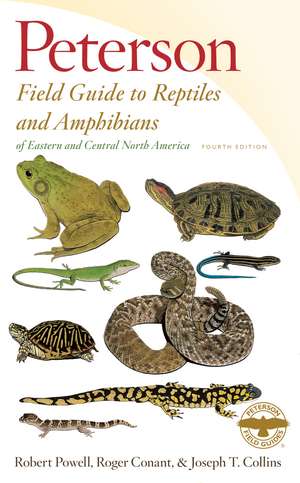 Peterson Field Guide To Reptiles And Amphibians Eastern & Central North America de Robert Powell