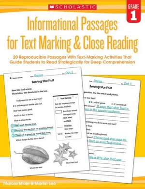 Informational Passages for Text Marking & Close Reading: 20 Reproducible Passages with Text-Marking Activities That Guide Students to Read St de Martin Lee