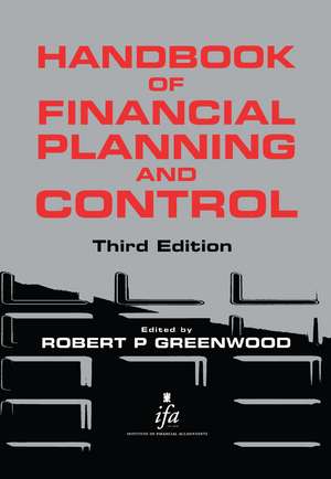 Handbook of Financial Planning and Control de Robert P. Greenwood