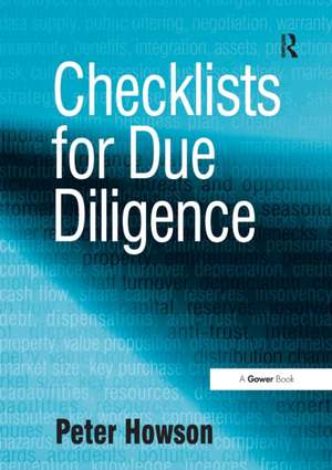 Checklists for Due Diligence de Peter Howson