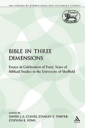 The Bible in Three Dimensions: Essays in Celebration of Forty Years of Biblical Studies in the University of Sheffield de David J. A. Clines