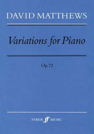 Variations for Piano de David Matthews