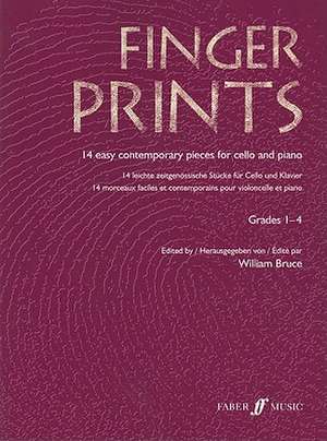 Fingerprints, Cello and Piano, Grades 1-4 de William Bruce