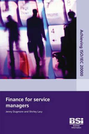 Finance for Service Managers de Jenny Dugmore