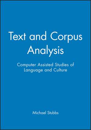 Text and Corpus Analysis de M Stubbs