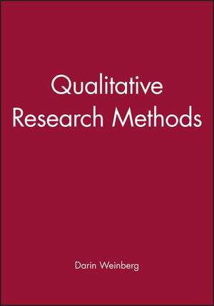 Qualitative Research Methods de D Weinberg