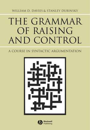 Grammar of Raising and Control de Davies