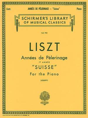 Annee de Pelerinage - Book 1: Piano Solo de Liszt Franz