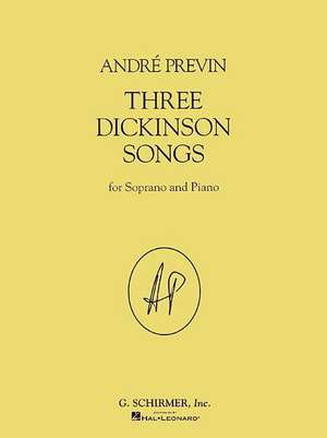 Three Dickinson Songs: Soprano and Piano de Andre Previn