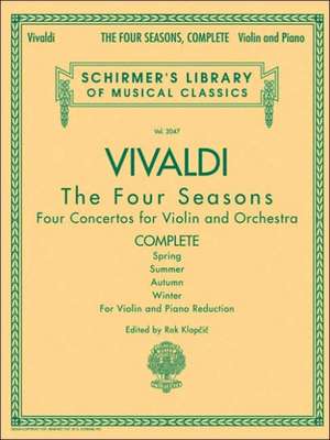 Antonio Vivaldi - The Four Seasons, Complete: For Violin and Piano Reduction de Vivaldi, Antonio