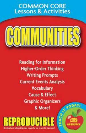 Communities Common Core Lessons & Activities de Carole Marsh