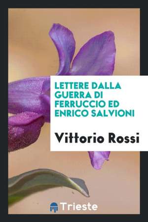 Lettere Dalla Guerra Di Ferruccio Ed Enrico Salvioni de Vittorio Rossi