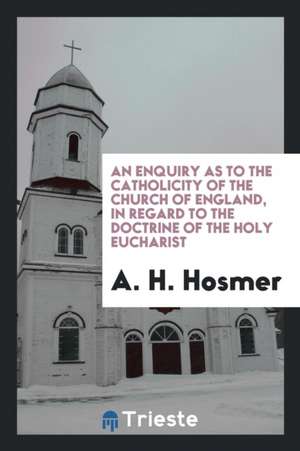 An Enquiry as to the Catholicity of the Church of England, in Regard to the Doctrine of the Holy Eucharist de A. H. Hosmer