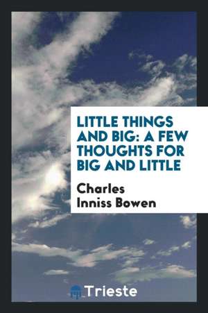 Little Things and Big: A Few Thoughts for Big and Little de Charles Inniss Bowen