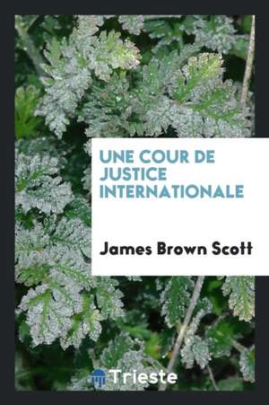 Une Cour de Justice Internationale de James Brown Scott