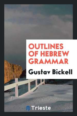 Outlines of Hebrew Grammar de Gustav Bickell