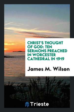 Christ's Thought of God: Ten Sermons Preached in Worcester Cathedral in 1919 de J. M. Wilson