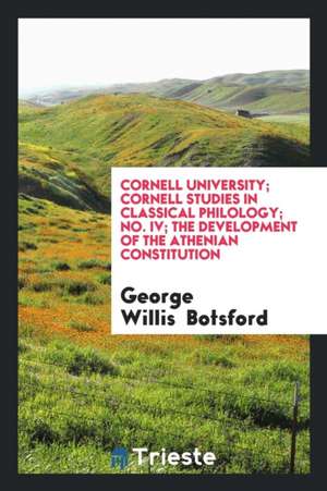 Cornell Studies in Classical Philology de George Willis Botsford