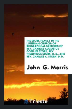 The Stork Family in the Lutheran Church: Or Biographical Sketches of Rev. Charles Augustus Gottlieb Stork, Rev. Theophilus Stork, D. D., and Rev. Char de John G. Morris