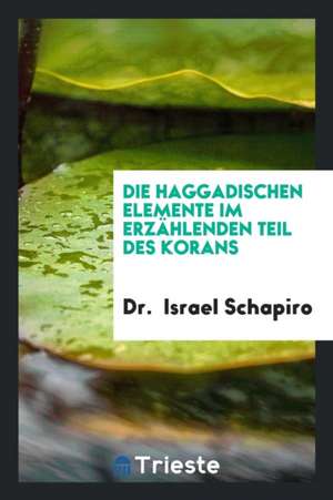 Die Haggadischen Elemente Im Erzählenden Teil Des Korans: Teil I: Inaug. Diss de Dr Schapiro