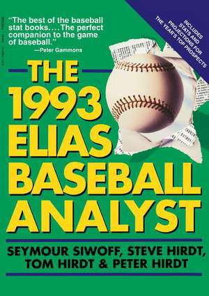 1993 Elias Baseball Analyst de Seymour Siwoff