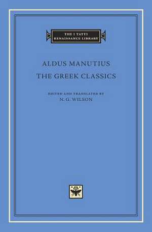 The Greek Classics de Aldus Manutius