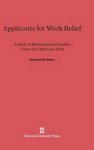 Applicants for Work Relief de Elizabeth W. Gilboy