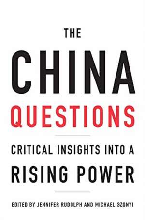 The China Questions – Critical Insights into a Rising Power de Jennifer Rudolph