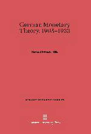 German Monetary Theory, 1905-1933 de Howard Sylvester Ellis